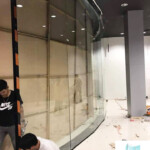 curtain wall กระจกหนา ติดตั้ง