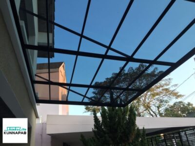 ตัวอย่างานติดตั้งรุ่นกันความร้อย สีน้ำเงิน